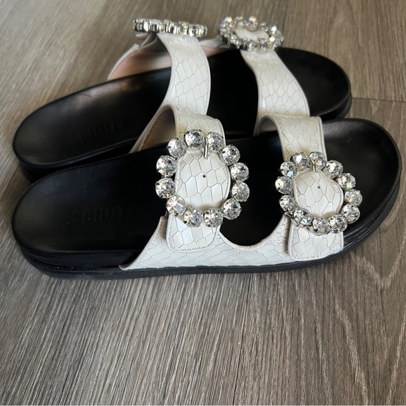 SCHUTZ Arial Sandals w/Rhinestone Buckles Size 9 - Picture 9 of 9